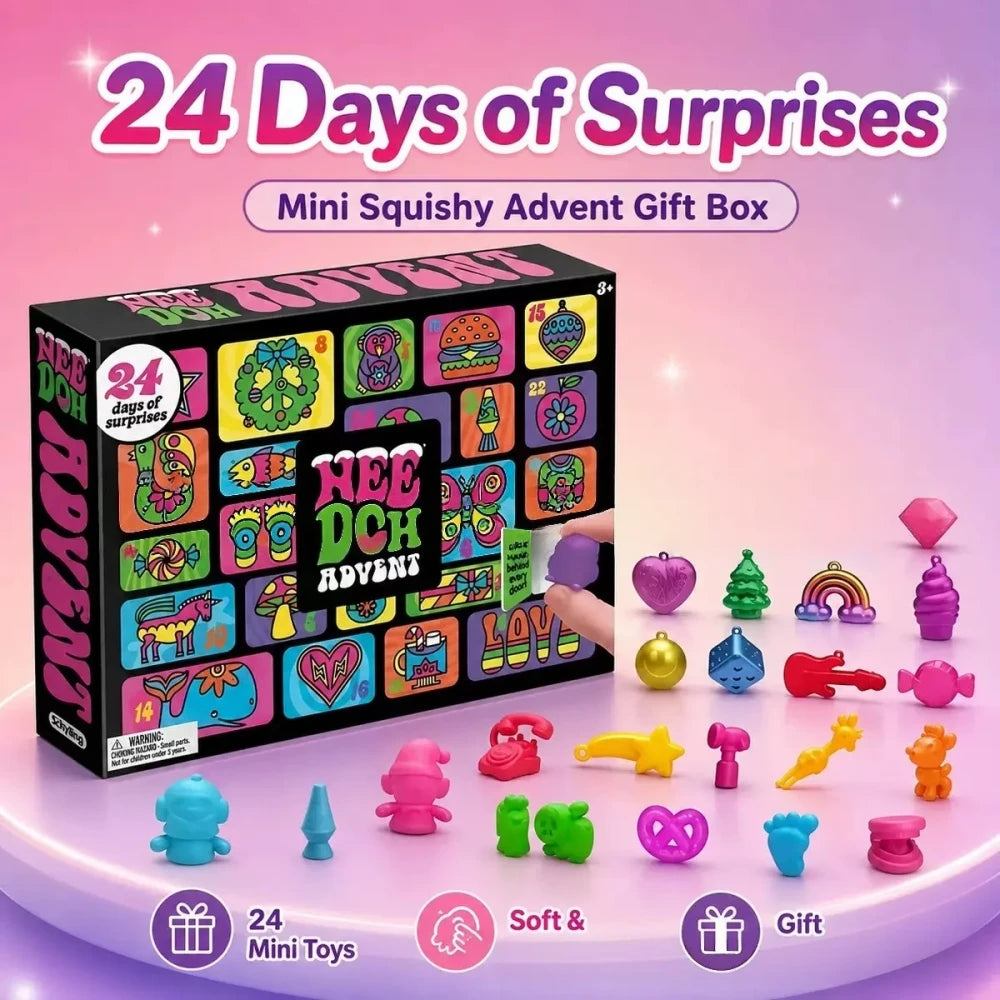 24-Day Christmas Squishy Toy Advent Calendar