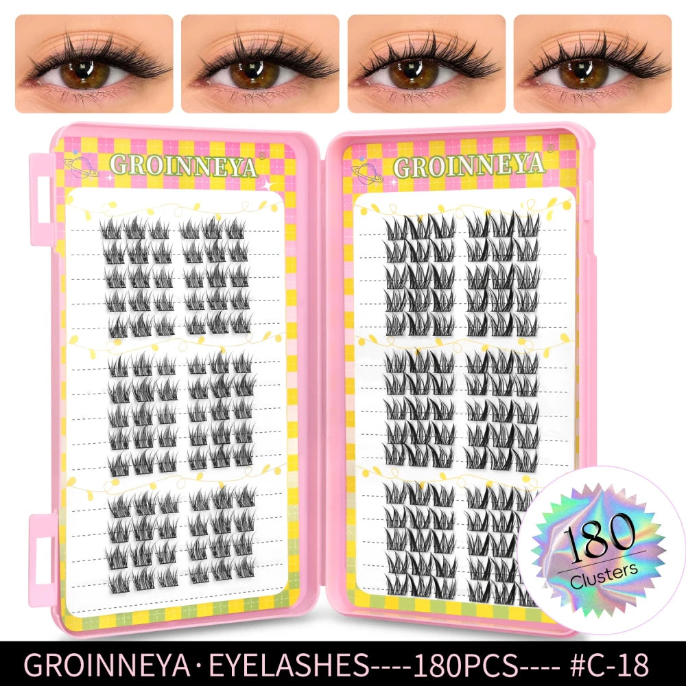 Natural-Look Cluster Eyelash Extensions