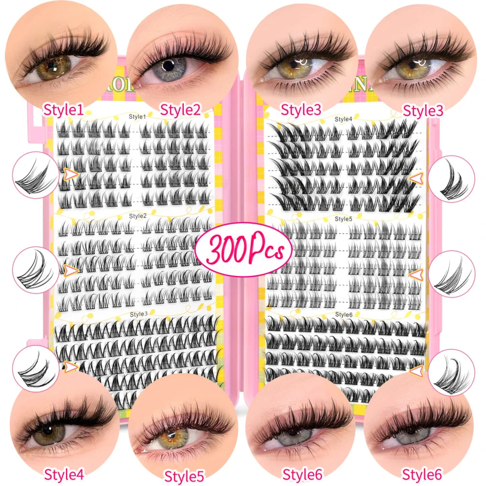 Natural-Look Cluster Eyelash Extensions