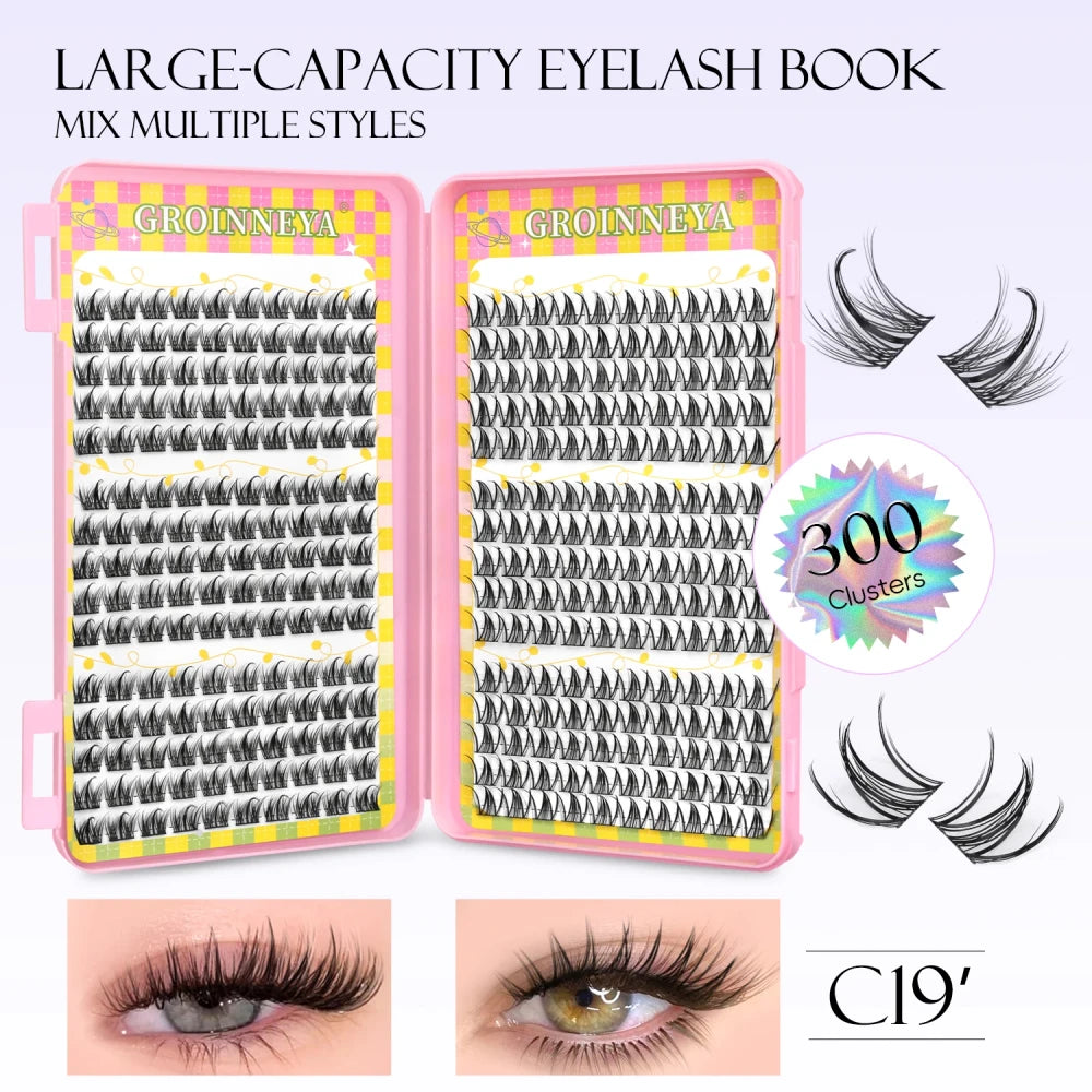 Natural-Look Cluster Eyelash Extensions
