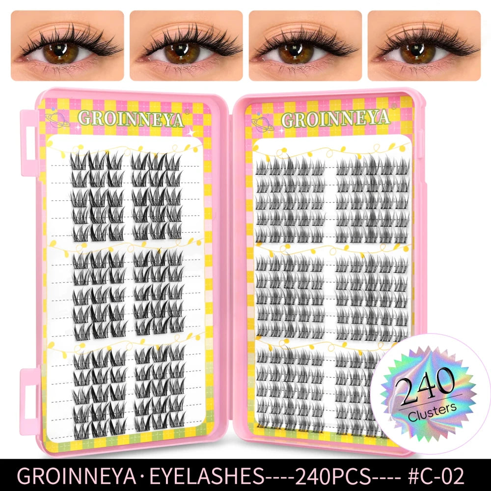 Natural-Look Cluster Eyelash Extensions