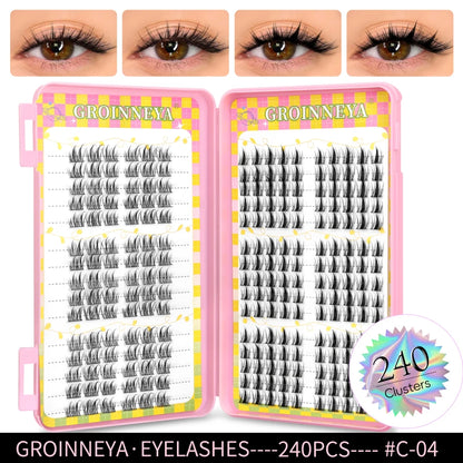 Natural-Look Cluster Eyelash Extensions