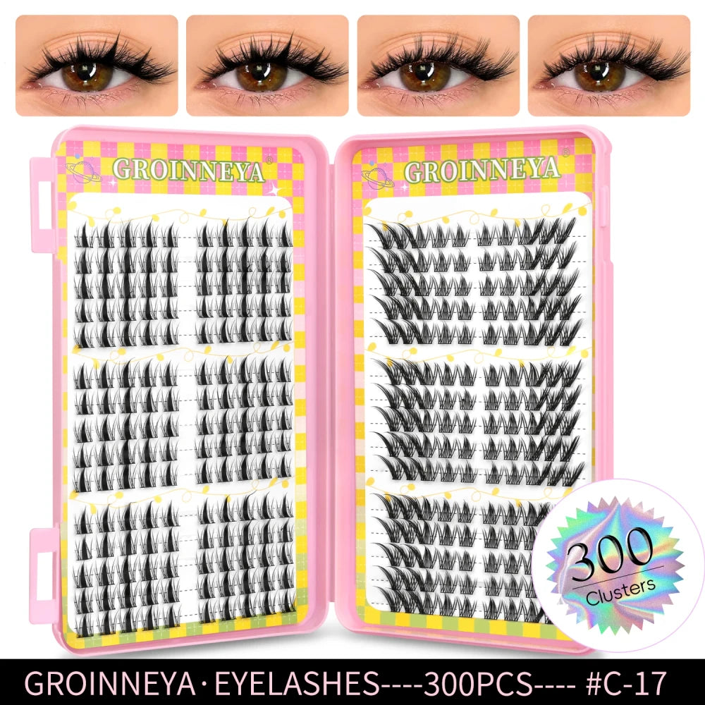 Natural-Look Cluster Eyelash Extensions